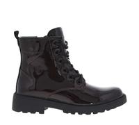 Geox J Casey Girl Ankle Boot, DK Burgundy/Black, 31 EU