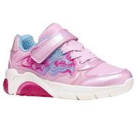 Sneaker GEOX "J FADINLIGHT GIRL", Damen, Gr. 26, rosa, hellblau, Lederimitat, Synthetik, Textil, Schuhe Sneaker, Klettschuh mit toller Blinkfunktion, Größenschablone zum Download (67449240-26) rosa, h