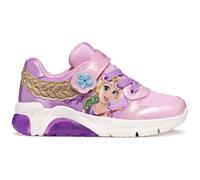 Sneaker GEOX "J FADINLIGHT GIRL", Damen, Gr. 27, rosa, lila, Lederimitat, Textil, Schuhe Sneaker, Halbschuh mit Blinkfunktion, Größenschablone zum Download (90963118-27) rosa, lila