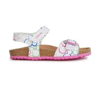 Geox J Adriel Girl C Sandal, White/Multicolor, 33 EU