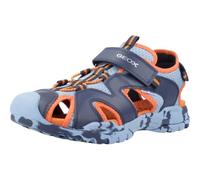 GEOX Lederimitat/Mesh Sandalen, blau, 37 Blau/ Orange