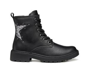 GEOX JUNIOR J CASEY GIRL ANKLE BOOTS BLACK/GUN 41_EU