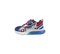 Geox J CIBERDRON Boy B Sneaker, Blue/RED, 35 EU