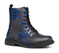 GEOX JUNIOR J ECLAIR GIRL BIKER/AMPHIBIANS BOOTS BLACK/ROYAL 38_EU