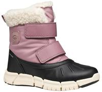 Winterboots GEOX "J FLEXYPER GIRL B AB", Kinder, Gr. 36, rosa, schwarz, Synthetik, Textil, Schuhe, Snowboots, Klettstiefel mit Warmfutter, Größenschablone zum Download (38813529-36) rosa, schwarz