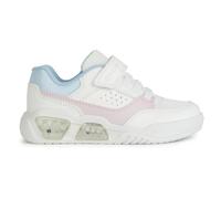 Sneaker GEOX "J ILLUMINUS GIRL A" Gr. 34, pink (weiß, pink) Kinder Schuhe Sneaker mit cooler Blinkfunktion, Freizeitschuh, Halbschuh, Schnürschuh (70022518-34)
