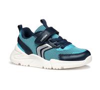 Sneaker GEOX "J LOFTUS BOY", Kinder, Gr. 32, blau, Textil, Synthetik, casual, Schuhe, Freizeitschuh, Kindergartenschuh mit Geox Spezial Membrane (59749951-32) blau