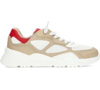 Geox J Loftus Boy E Sneaker, White/Beige, 35 EU