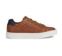 Geox J NASHIK Boy A Sneaker, Cognac/Navy, 34 EU