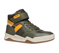 Geox JUNIOR J Perth Boy MID Easy Entry DK Green/OCHREYELLOW 34_EU