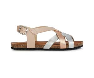 Geox JUNIOR J SANDAL CHILENE GIR SANDALS DK ROSE/SILVER 28_EU