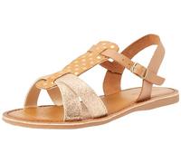 Geox J EOLIE Girl Sandal, Cognac/Rose Gold, 30 EU