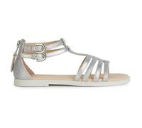 Geox J Karly Girl Sandal, Silver, 28 EU