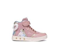 Geox Kindersneaker Skylin Mid Easy Entry Mädchen Rosa/Platinum Größe 28