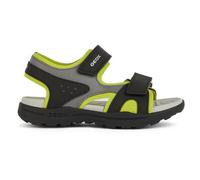 Geox J VANIETT Boy C Sandal, Black/Lime, 24 EU