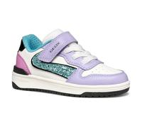 Geox J WASHIBA Girl A Sneaker, Lilac/Turquoise, 25 EU