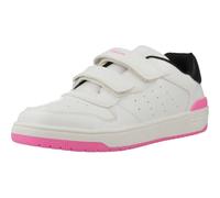 Geox J WASHIBA Girl B Sneaker, White/Black, 30 EU