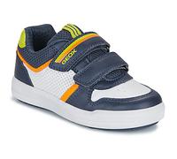 Geox J Arzach Boy A Sneaker, Navy/Fluo Green, 34 EU