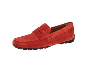 Geox Kosmopolis Mokassin Schuhe rot Velour U35CFB für Herren, rot, Größe 41 EU