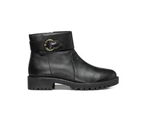 Geox Leder-Ankle-Boots "Hoara" in Schwarz - Größe 37 | Stiefeletten
