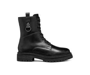 Geox Leder-Boots "Iridea" in Schwarz - Größe 40 | Stiefeletten
