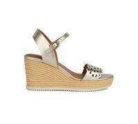 Geox Leder-Keilsandaletten "Ponza" in Gold - Größe 39 | Damen Sandalen