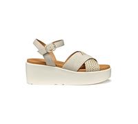 Geox Leder-Keilsandaletten "Xand" in Creme - Größe 41 | Damen Sandalen
