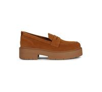 Geox Leder-Mokassins "Spherica EC7" in Hellbraun - Größe 36 | Damen Schuhe Halbschuhe