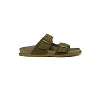 Geox Leder-Pantoletten "Sandybett" in Khaki - Größe 38 | Damen Pantoletten
