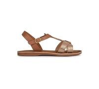 Geox J EOLIE Girl Sandal, Cognac/Rose Gold, 28 EU