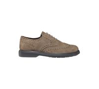 Geox Leder-Schnürschuhe "Ottavio" in Taupe - Größe 46 | Herren Schnuerschuhe