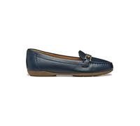 Geox Leder-Slipper "Annytah Moc" in Dunkelblau - Größe 38 | Damen Schuhe Halbschuhe