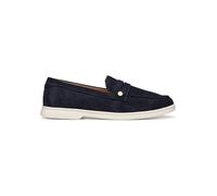 Geox Leder-Slipper "Xand 3" in Dunkelblau - Größe 41 | Damen Schuhe Halbschuhe