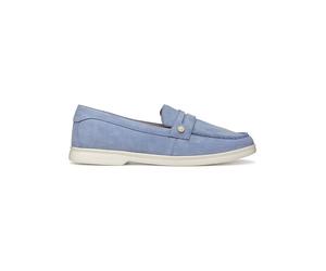 Geox Leder-Slipper "Xand 3" in Hellblau - Größe 39 | Damen Schuhe Halbschuhe
