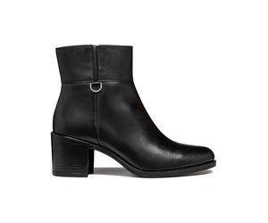 Geox Leder-Stiefeletten "New Ashell" in Schwarz - Größe 40 | Stiefeletten