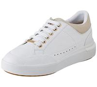Geox Mädchen D Dalyla Sneakers, White Champagne, 36 EU