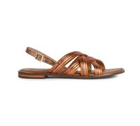 Geox D Sozy Plus G Flat Sandal, LT Bronze/ORANGE, 40 EU