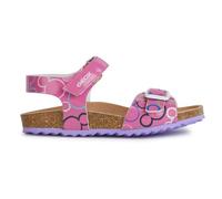 Geox J Adriel Girl C Sandal, Fuchsia/Multicolor, 39 EU