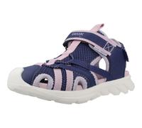 Sandale GEOX "J SANDAL AIRADYUM GI", Mädchen, Gr. 31, blau (navy, lila), Synthetik, Textil, Mesh, Basic, Schuhe Sandale, mit Klettverschluss und Fersenriemen, Größenschablone zum Download (17778141-31