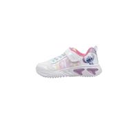 Sneaker GEOX "J ASSISTER GIRL DISNEY - LILO & STITCH", Damen, Gr. 27, weiß, multi, Lederimitat, Textil, Schuhe Sneaker, Klettschuh mit Stitch-Motiv, Größenschablone zum Download (62349023-27) weiß, mu