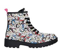 Geox Mädchen J Casey Girl D Stiefeletten, White Multicolor, 36 EU