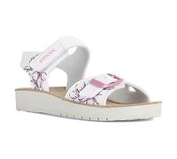 Geox Mädchen J Costarei Gi J15EAB0 Sandalen, Weiß (White/Fuchsia)