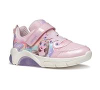 Sneaker GEOX "J FADINLIGHT GIRL Blinkschuh", Kinder, Gr. 33, pink (pink, lila), Textil, Synthetik, modisch, Schuhe, Disney Schuh, Klettschuh, Frozen Sneaker mit Blinkfunktion (39910955-33) pink, lila