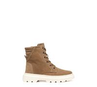 Schnürstiefelette GEOX "Geox Stiefelette Veloursleder", Kinder, Gr. 32, braun, Veloursleder, casual, Schuhe (11712123-32) braun