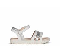 Geox Mädchen J Sandal Haiti Girl Sandalen,White Silver,24 EU