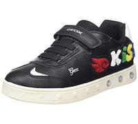 Geox Mädchen J Skylin Girl C Sneakers, Black Red, 29 EU