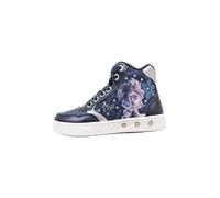 Geox Mädchen J Skylin Girl E Sneakers, Navy Platinum, 33 EU