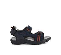 Geox Mädchen Jr Strada Sandalen, Navy Dk Red, 31 EU