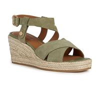 Geox Mädchen Panarea Espadrille Wedge Sandal, Pistachio, 40 EU
