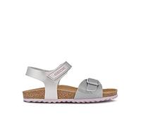 Geox Mädchen Sandalen ADRIEL GIRL,sandaletten,sommerschuhe,freizeitschuhe,klettverschluss,kinder,kinderschuhe,Silber (SILVER),29 EU / 11 UK Child
